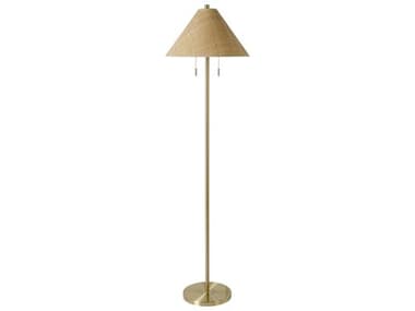Surya Lacona 65" Tall Metallic Brass Floor Lamp SYLCO001