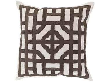 Surya Chinese Gate Dark Brown Pillow SYLD053