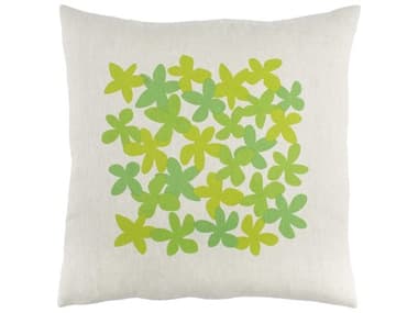 Surya Little Flower Green Pillow SYLE003