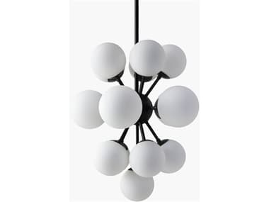 Surya Liora 16-Light Black Globe Chandelier SYLIO001