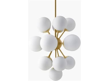 Surya Liora 16-Light Metallic Brass Globe Chandelier SYLIO002