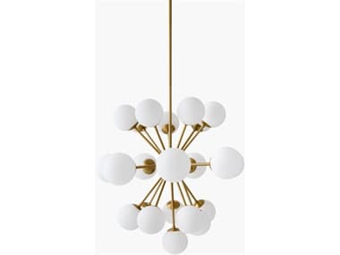 Surya Liora 22-Light Metallic Brass Globe Chandelier SYLIO004