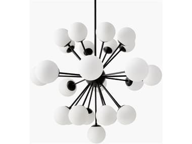 Surya Liora 25-Light Black Globe Chandelier SYLIO005