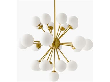 Surya Liora 25-Light Metallic Brass Globe Chandelier SYLIO006