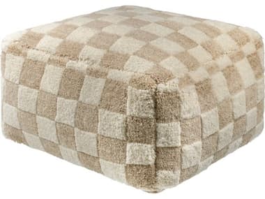 Surya Lukas Beige Upholstered Pouf SYLKPF001142424