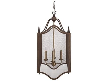 Surya Lombard 4-Light Metallic Bronze Pendant SYLOM004