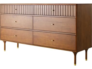 Surya Madri 6-Drawers Poplar Wood Double Dresser SYMADR003341862