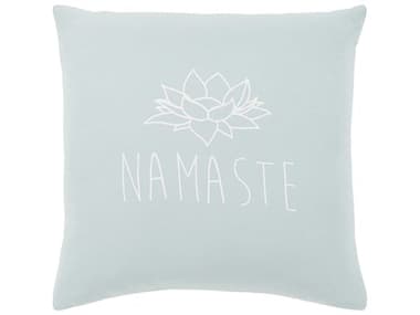 Surya Motto Pale Blue Pillow SYMTT005