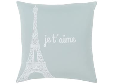 Surya Motto Pale Blue Pillow SYMTT007