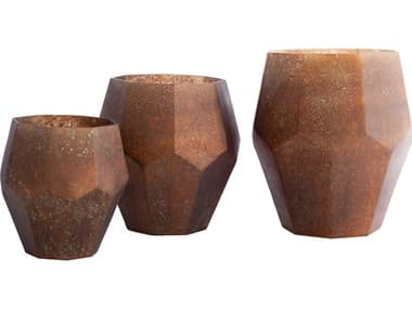 Surya Nayla Metallic Copper Candle Holder Set of 3 SYNAY004SET