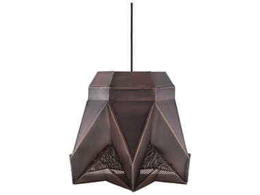 Surya Novara 1-Light Metallic Copper Geometric Pendant SYNVR003