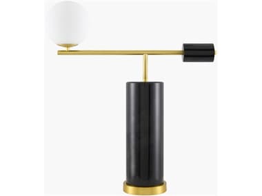 Surya Oslin Black White Glass Table Lamp SYOSL002