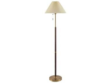 Surya Parco Brown White Linen Floor Lamp SYPCO001