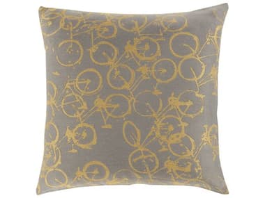 Surya Pedal Power Mustard Pillow SYPDP002