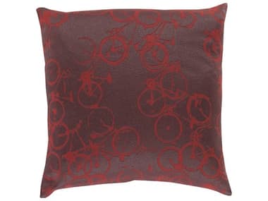 Surya Pedal Power Burgundy Pillow SYPDP006