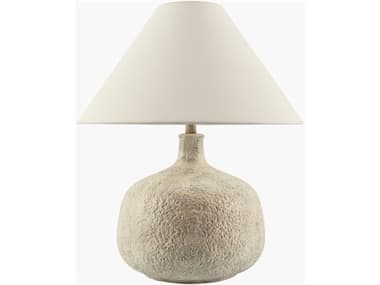 Surya Pedras Cream White Linen Off Buffet Lamp SYPDR001