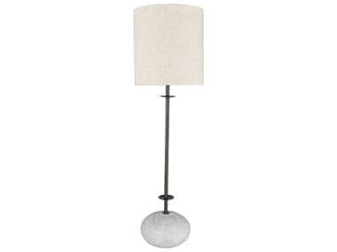 Surya Rigby Metallic Bronze Ivory Linen Gray Buffet Lamp SYRGB001