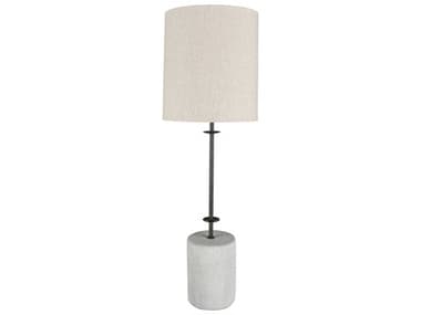 Surya Rigby Metallic Bronze Ivory Linen Gray Buffet Lamp SYRGB002