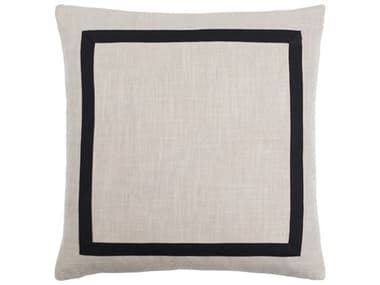 Surya Ritzy Beige Charcoal Pillow SYRIZ003