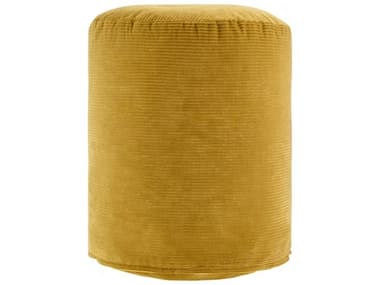 Surya Roy Goldenrod Upholstered Pouf SYROPF003161818