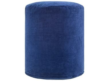 Surya Roy Midnight Blue Upholstered Pouf SYROPF005161818