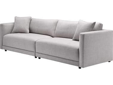 Surya Parley Oatmeal Brown Gray Upholstered Sofa SYRPY001