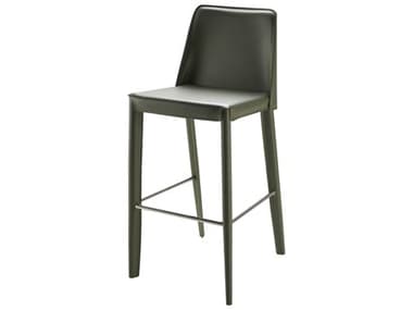 Surya Rosy Dark Green Faux Leather Upholstered Bar Stool SYRSY004
