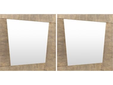 Surya Rendezvous Gold Square Wall Mirror Set of 2 SYRVZ001SET