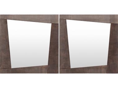 Surya Rendezvous Metallic Copper Square Wall Mirror Set of 2 SYRVZ002SET