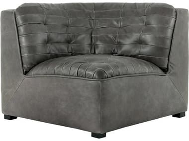 Surya Oryan Black Leather Accent Chair SYRYAN006303535