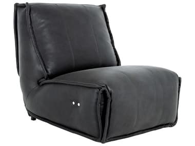 Surya Safoga Black Leather Accent Chair SYSAFG002363541