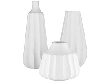 Surya Santino White Vase Set of 3 SYSIO002SET