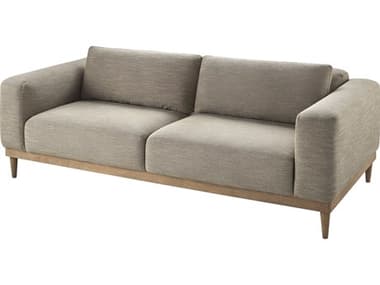 Surya Strattan Light Brown Gray Upholstered Sofa SYSTAN001