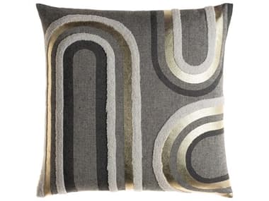 Surya Sutton Gray / Charcoal / Off-White Pillow SYSUT001
