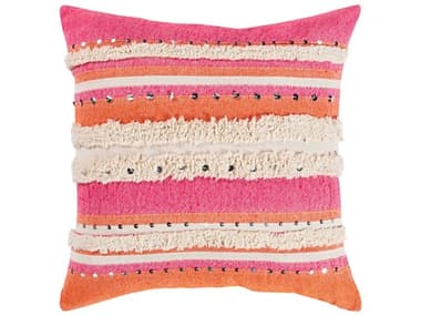 Surya Temara Pink / Orange / Light Beige Pillow SYTMA002