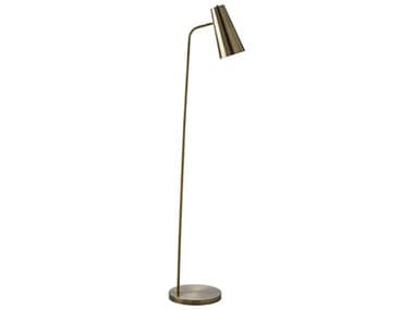 Surya Tanner 65" Tall Metallic Brass Floor Lamp SYTNR003