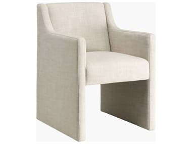 Surya Toko White Upholstered Arm Dining Chair SYTOKO001322225