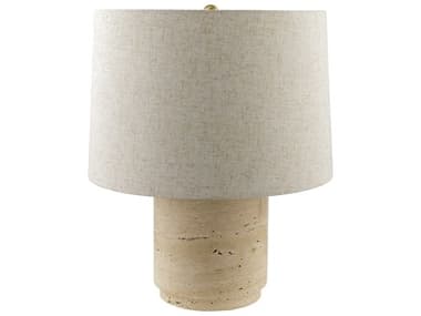 Surya Travera Butter Wheat Linen Brown Table Lamp SYTVR001