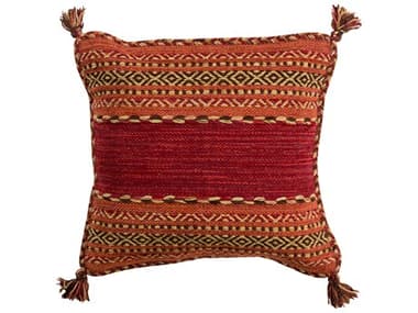 Surya Trenza Red / Dark Brown / Brick Red Pillow SYTZ003