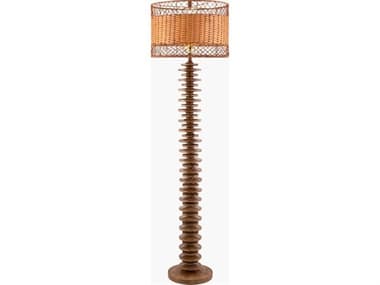 Surya Ukwi Brown Seagrass Floor Lamp SYUKW002