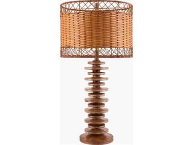 Surya Ukwi Brown Seagrass Table Lamp SYUKW006