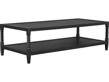 Surya Vansaar Rectangular Wood Black Coffee Table SYVANS002175826