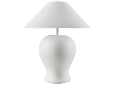 Surya Velas White Linen Buffet Lamp SYVEL002