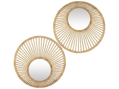 Surya Vision Gold Round Wall Mirror Set of 2 SYVIS001SET