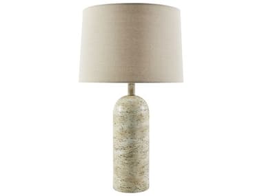 Surya Valle Khaki Wheat Linen Gray Buffet Lamp SYVLE001