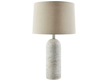 Surya Valle White Wheat Linen Buffet Lamp SYVLE003