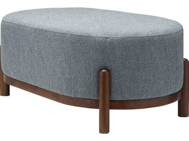 Surya Valek Brown Blue Upholstered Ottoman SYVLK001183048