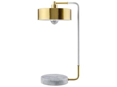 Surya Valo Gold White Metal Desk Lamp SYVLO002