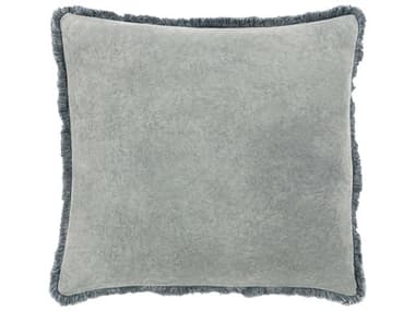 Surya Washed Cotton Velvet Slate Pillow SYWCV003