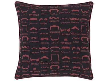 Surya Wax that Stache Magenta Pillow SYWTS002